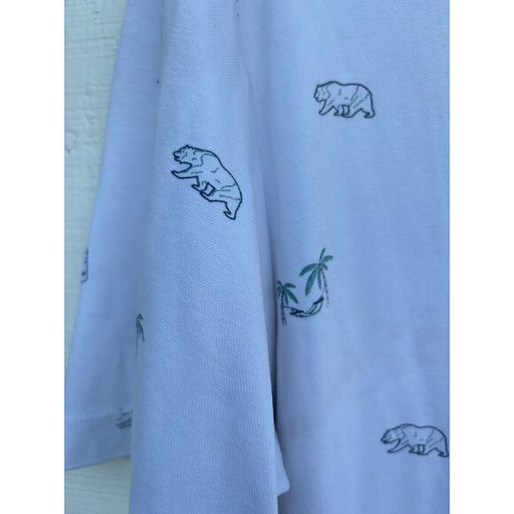 TravisMathew Collection Pacific Shores Polo, White, California Scenes, Sz L - Picture 4 of 8